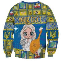 Personalized Ukraine Christmas Sweatshirt Star of Bethlehem With Angle Funny - Wonder Print Shop