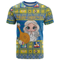 Personalized Ukraine Christmas T Shirt Star of Bethlehem With Angle Funny - Wonder Print Shop