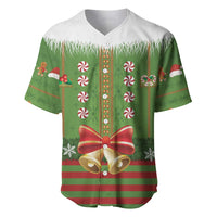 Christmas Costume Elf Baseball Jersey Santa Little Helper Green - Wonder Print Shop