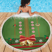 Christmas Costume Elf Beach Blanket Santa Little Helper Green - Wonder Print Shop