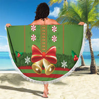Christmas Costume Elf Beach Blanket Santa Little Helper Green - Wonder Print Shop