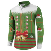 Christmas Costume Elf Button Sweatshirt Santa Little Helper Green - Wonder Print Shop