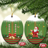 Christmas Costume Elf Ceramic Ornament Santa Little Helper Green - Wonder Print Shop