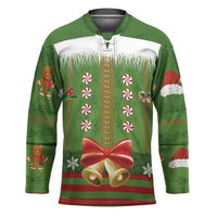 Christmas Costume Elf Hockey Jersey Santa Little Helper Green - Wonder Print Shop