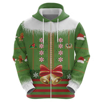 Christmas Costume Elf Hoodie Santa Little Helper Green - Wonder Print Shop