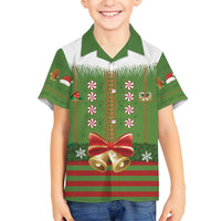 Christmas Costume Elf Kid Hawaiian Shirt Santa Little Helper Green - Wonder Print Shop