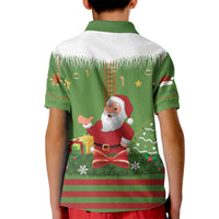 Christmas Costume Elf Kid Polo Shirt Santa Little Helper Green - Wonder Print Shop