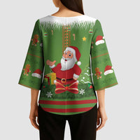 Christmas Costume Elf Kimono Sleeve Blouse Santa Little Helper Green - Wonder Print Shop