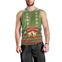 Christmas Costume Elf Men Tank Top Santa Little Helper Green - Wonder Print Shop
