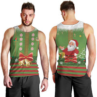 Christmas Costume Elf Men Tank Top Santa Little Helper Green - Wonder Print Shop