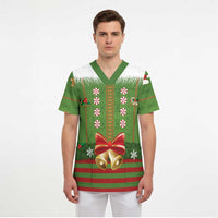 Christmas Costume Elf Scrub Top Santa Little Helper Green - Wonder Print Shop