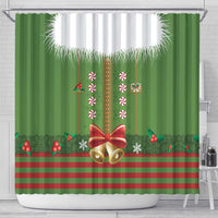 Christmas Costume Elf Shower Curtain Santa Little Helper Green - Wonder Print Shop
