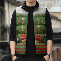 Christmas Costume Elf Sleeveless Puffer Jacket Santa Little Helper Green - Wonder Print Shop