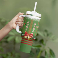Christmas Costume Elf Tumbler With Handle Santa Little Helper Green - Wonder Print Shop
