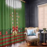 Christmas Costume Elf Window Curtain Santa Little Helper Green - Wonder Print Shop