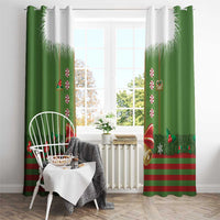 Christmas Costume Elf Window Curtain Santa Little Helper Green - Wonder Print Shop