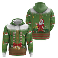 Christmas Costume Elf Zip Hoodie Santa Little Helper Green - Wonder Print Shop