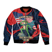 Portland Frog Protest Personalized Bomber Jacket Frogs Together Strong - Wonder Print Shop