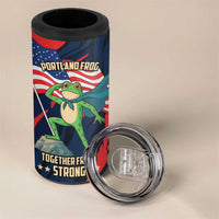 Portland Frog Protest Personalized 4 in 1 Can Cooler Tumbler Frogs Together Strong - Wonder Print Shop