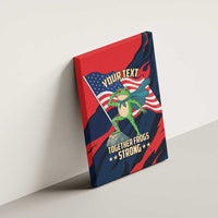 Portland Frog Protest Personalized Canvas Wall Art Frogs Together Strong - Wonder Print Shop