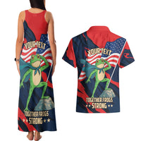 Portland Frog Protest Personalized Couples Matching Tank Maxi Dress and Hawaiian Shirt Frogs Together Strong - Wonder Print Shop