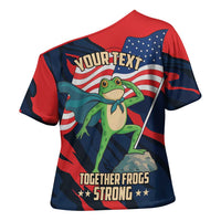 Portland Frog Protest Personalized Cross Shoulder Shirt Frogs Together Strong - Wonder Print Shop