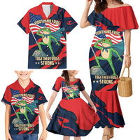 Portland Frog Protest Personalized Family Matching Mermaid Dress and Hawaiian Shirt Frogs Together Strong - Wonder Print Shop