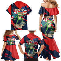 Portland Frog Protest Personalized Family Matching Mermaid Dress and Hawaiian Shirt Frogs Together Strong - Wonder Print Shop