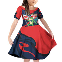 Portland Frog Protest Personalized Family Matching Off Shoulder Short Dress and Hawaiian Shirt Frogs Together Strong - Wonder Print Shop