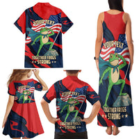 Portland Frog Protest Personalized Family Matching Tank Maxi Dress and Hawaiian Shirt Frogs Together Strong - Wonder Print Shop
