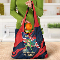 Portland Frog Protest Personalized Grocery Bag Frogs Together Strong - Wonder Print Shop