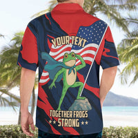 Portland Frog Protest Personalized Hawaiian Shirt Frogs Together Strong - Wonder Print Shop
