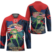 Portland Frog Protest Personalized Hockey Jersey Frogs Together Strong - Wonder Print Shop