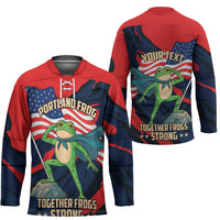 Portland Frog Protest Personalized Hockey Jersey Frogs Together Strong - Wonder Print Shop