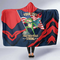 Portland Frog Protest Personalized Hooded Blanket Frogs Together Strong - Wonder Print Shop