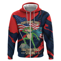 Portland Frog Protest Personalized Hoodie Frogs Together Strong - Wonder Print Shop