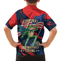 Portland Frog Protest Personalized Kid Hawaiian Shirt Frogs Together Strong - Wonder Print Shop