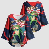 Portland Frog Protest Personalized Kimono Sleeve Blouse Frogs Together Strong - Wonder Print Shop