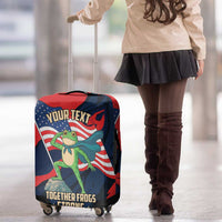 Portland Frog Protest Personalized Luggage Cover Frogs Together Strong - Wonder Print Shop
