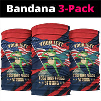 Portland Frog Protest Personalized Neck Gaiter Frogs Together Strong - Wonder Print Shop