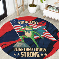 Portland Frog Protest Personalized Round Carpet Frogs Together Strong - Wonder Print Shop