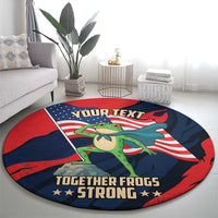 Portland Frog Protest Personalized Round Carpet Frogs Together Strong - Wonder Print Shop