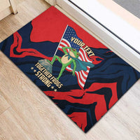 Portland Frog Protest Personalized Rubber Doormat Frogs Together Strong - Wonder Print Shop