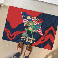 Portland Frog Protest Personalized Rubber Doormat Frogs Together Strong - Wonder Print Shop