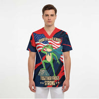 Portland Frog Protest Personalized Scrub Top Frogs Together Strong - Wonder Print Shop