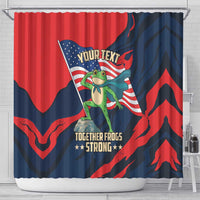 Portland Frog Protest Personalized Shower Curtain Frogs Together Strong - Wonder Print Shop