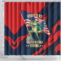 Portland Frog Protest Personalized Shower Curtain Frogs Together Strong - Wonder Print Shop