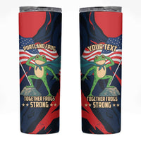 Portland Frog Protest Personalized Skinny Tumbler Frogs Together Strong - Wonder Print Shop