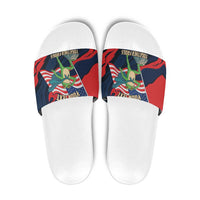 Portland Frog Protest Personalized Slide Sandals Frogs Together Strong - Wonder Print Shop