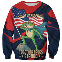 Portland Frog Protest Personalized Sweatshirt Frogs Together Strong - Wonder Print Shop